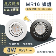 MR16 Candle Light Adjustable Angle 5W 7W Candle Hole 7cm White Flat Candle Black Flat Candle Driver-
