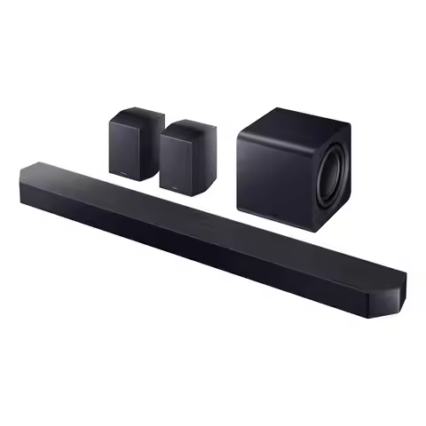 Samsung HW-Q990F Black Sound Bar 11.1.4 with Subwoofer and Dolby Atmos, features HDMI eARC, WiFi, Bl