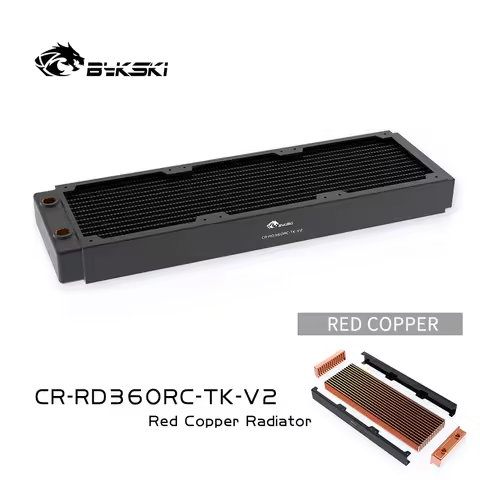 Bykski 40mm Thickness 360mm Copper Radiator RC Series High-performance Heat Dissipation For 12cm Fan