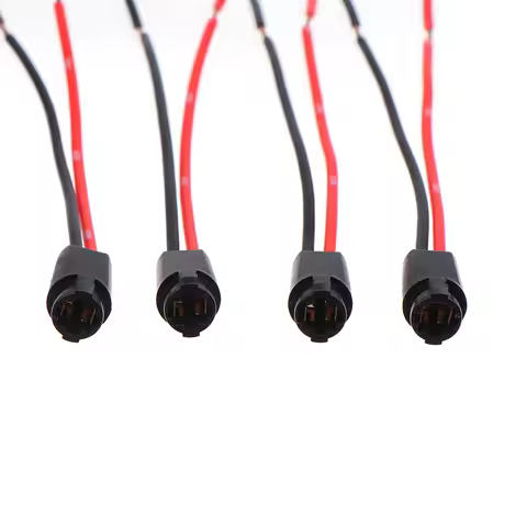 5Pcs T5 LED Bulb Holder Socket LED T5 Light Bulb Plug Extension Cables Harness For 1.2W W3W Width In