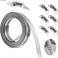 CLEIGHTEENCY Hose Clamp Strap, Adjustable 304 Stainless Steel Hose Clamps,  Large Pipe Ducting Hose 