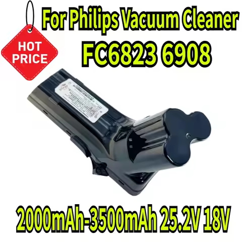 2000mAh-3500mAh Battery For Philips Vacuum Cleaner FC6823 6908 25.2V 18V