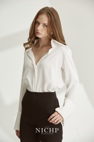 NICHp : IRENE TOP เสื้อเชิ้ต เสื้อเชิ้ตแขนยาว เสื้อทำงาน ใส่สบาย