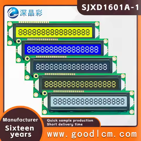 LCD1601A-1 1601Module Blue/Green Screen IIC/I2C 16x1 Large Character LCD Display Module.1601 5.0V or