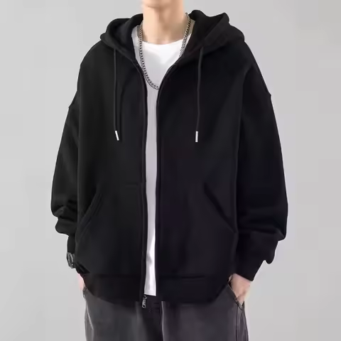 Zipper Sweatshirt Men's Sportswear Fleece Hooded Cardigan Casual Zipper Hoodies Men's Sweatshirt War