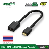 UGREEN Mini HDMI Adapter Mini HDMI to HDMI Female Cable Adapter Support 4K 8 Inch รุ่น 20137 for hdmi-mini devices such as Raspberry Pi Zero Lenovo  NUC barebones desktop PC Geforce GT 430 graphics card TV monitor or projectorSony HDR-XR500 Nikon