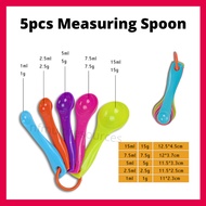 5pcs Measuring Spoon set Color Penyukat Sukatan Sudu Measuring teaspoons