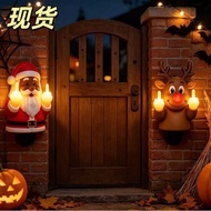 Santa Funny Santa Luminous Wall Light Outdoor Courtyard Porch Wall Holiday Atmosphere Decorative Lig