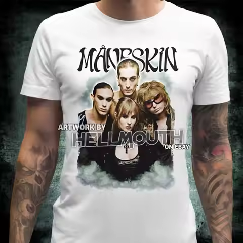 Maneskin t-shirt - Mens & Women's sizes S-XXL - Rock Band Damiano David Italy
