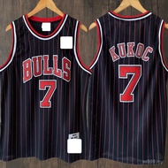 MLKC #7 Chicago Bulls Basketball Jerseys Patch and Embroidered Drifit and Aircool Fabric Kukoc UTHD