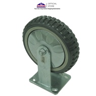 Heavy Duty Dark Gray Fire Wheel Fixed LT - 8" Wheelbarrow Wheels Trolley Rubber Caster Wheels Trolle