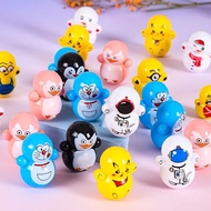 1pc Cartoon Tumbler Small Toys | Mini Squid Game Penguin Astronaut Tumbler Stress Relief Toy | TIKTOK Cartoon Desktop Or