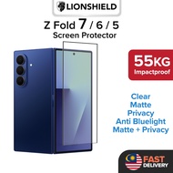 (MY) LionShield Samsung Z Fold 7 / 6 / 5 Outer Screen Protector Tempered Glass (Clear / Matte / Priv