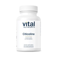 Vital Nutrients - Citicoline - Mental Focus and Attention - 60 Vegetarian Capsules per Bottle - 250