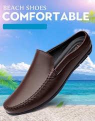 Giày Lười Sục Nam Da Bò Chuẩn Có bảo hành nổ da bong keo gãy đế phom dáng siêu đẹp GD18