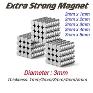 Neodymium Round Magnet / 3mm X 1mm/2mm/3mm/4mm/5mm / ️Extra Strong ️