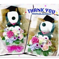 Snoopy 畢業公仔 絲花花束花球