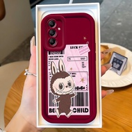 GANTUNGAN Casing hp for Samsung A35 5G A34 5G A33 5G A32 A31 Case pumpkin doll Keychain Silicone Cas
