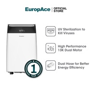 [Upgraded Model] EuropAce 13,000 BTU Air Purifying Dual Hose Portable Aircon with WiFI (4-IN-1)  | E