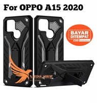 CASE HP OPPO A15 / OPPO A15S casing standing robot hard case NEW cover