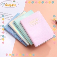 BUTUTU 2024 Agenda Book, A7 Dazzling Colorful Diary Weekly Planner, High Quality with Calendar Pocket Notebooks Students