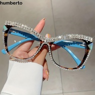HUMBERTO Rhinestone Glasses, INS Lightweight Anti-Blue Light Glasses, Trendy Luxury Elegant Fashion 