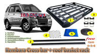 Kembara Cross bar roof rack basket rack 1.3m 1.6m