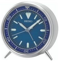 นาฬิกาปลุก ตัวเรือนผลิตจาก Aluminum อย่างดี SEIKO รุ่น QXE065L สีน้ำเงิน ขนาดตัวเรือน กว้าง 11.1 * สูง 10 ซม. เข็มเดินเงียบไม่มีเสียงรบกวน