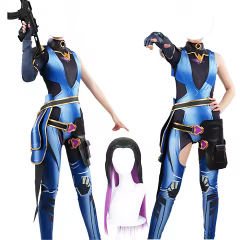 Game VALORANT Reyna Cosplay Costume Full Set Valorant Reyna Costume Wig