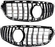 ZCBNBKLC Black & Silver Front Grille Compatible for Mercedes Benz E Class 4-Door Saloon W212 & 5-Doo