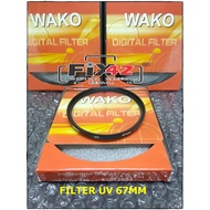 Unique UV Filter 67MM Wako For Canon Nikon Sony Fuji Panasonic Etc.