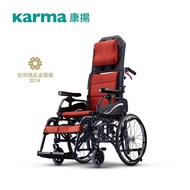 【輪椅B款 附加功能A+C】康揚 KM-1520.3T 仰樂多515輪椅 18吋座寬 可仰 (單台)【杏一】