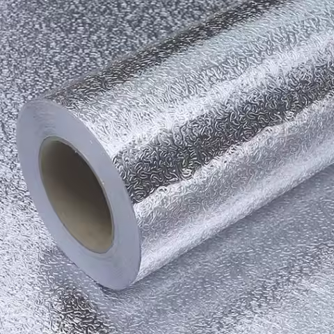 Kitchen cabinet oil high temperature stove waterproof grill tile wall stickers aluminum foil aluminu