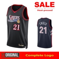 【Heat-pressed】New 76ers 21# Joel Embiid Jersey