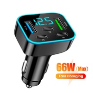 PD 66W  QC3.0 USB-C Car Charger Super Fast Charging for Samsung Xiaomi iPhone
