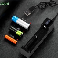 LLOYD Batteries USB Charger LED Smart Smart Charger 18650 Battery Auto Stop Charger Charging Charge Dock USB/EU/US Port Lithium Battery Charger