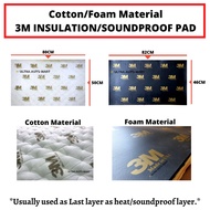 3M FOAM/COTTON CAR MAT (80CM x 50CM)CARPET/SOUND PROOF/SOUND PROOF SPONGE/HEAT INSULATION