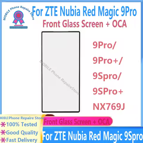 For ZTE Red Magic 9Pro 9Pro+ 9Spro 9Spro+ Touch Screen Panel Tablet Front Outer LCD Glass With OCA