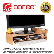 DIY WOODEN STATIONERY FILE RACK PC DESKTOP DRAWER ORGANIZER PEN HOLDER CD BOOK STAND OFFICE HOME STO