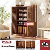 Mr.Bamboo Shoe Rack Bamboo Shoe Cabinet With Door Shoe Organizer 2/3/4 Doors 6/7/8 Layers Shoes Stor