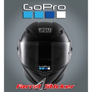 Transparent GoPro visor helmet sticker