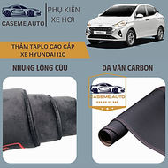 [HYUNDAI I10] Thảm Taplo 3 Lớp Dành Cho Xe HYUNDAI I10, Nhung Lông Cừu Và Da Vân Carbon Cao Cấp - Hà