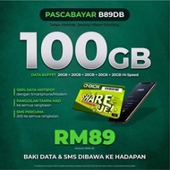 SIMKAD ONEXOX POSTPAID BLACK 100GB UNLIMITED HIGH SPEED INTERNET &amp; HOTSPOT, WIDE COVERAGE INTERNET