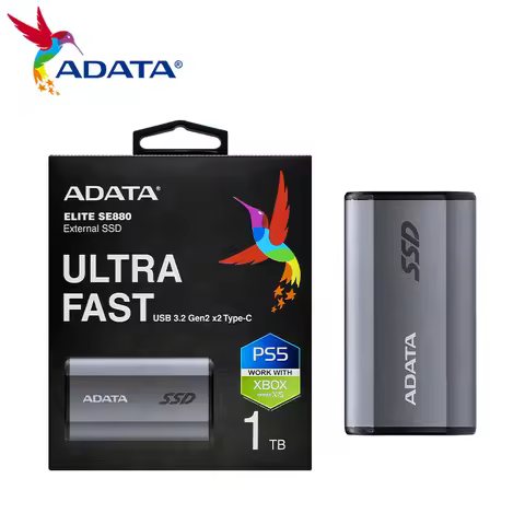 Original ADATA Elite SE880 External Portable SSD 1TB 500GB USB 3.2 Gen 2 x2 Type C Mobile Solid Stat