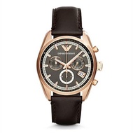 Emporio Armani Sportivo AR6043 Chronograph Quartz Brown Leather Men'S Watch [Pre-order]