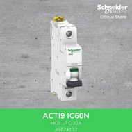 Schneider Electric Acti9 Ic60N 1P C 32A Mcb-A9F74132