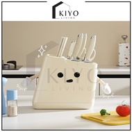 KIYO Tempat Penyimpanan Pisau Dapur Karakter Lucu / Tempat Peralatan Makan Pisau Ada Tirisan Air Est