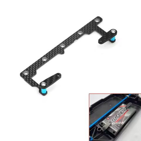 TAMIYA TT02 Carbon Fiber Front Battery Holder Short Battery Prepose Bracket Mount for 1/10 RC Car Ta