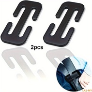 2pcs Car Seat Accessories Metal E-shaped Buckle Three Gear Buckle Safety Seat Hardware(LLA)