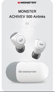 Monster 白色 iSport Achieve 500 AirLinks 小膠囊無線耳機